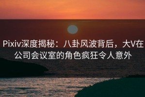 Pixiv深度揭秘：八卦风波背后，大V在公司会议室的角色疯狂令人意外