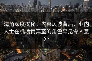 海角深度揭秘：内幕风波背后，业内人士在机场贵宾室的角色罕见令人意外